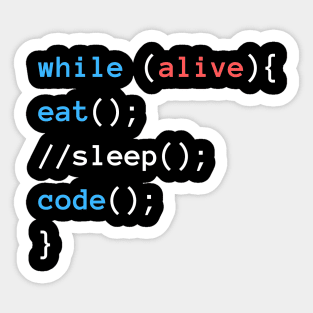 Eat Sleep Code | Programmierer | Web-Entwickler | Hacker Sticker